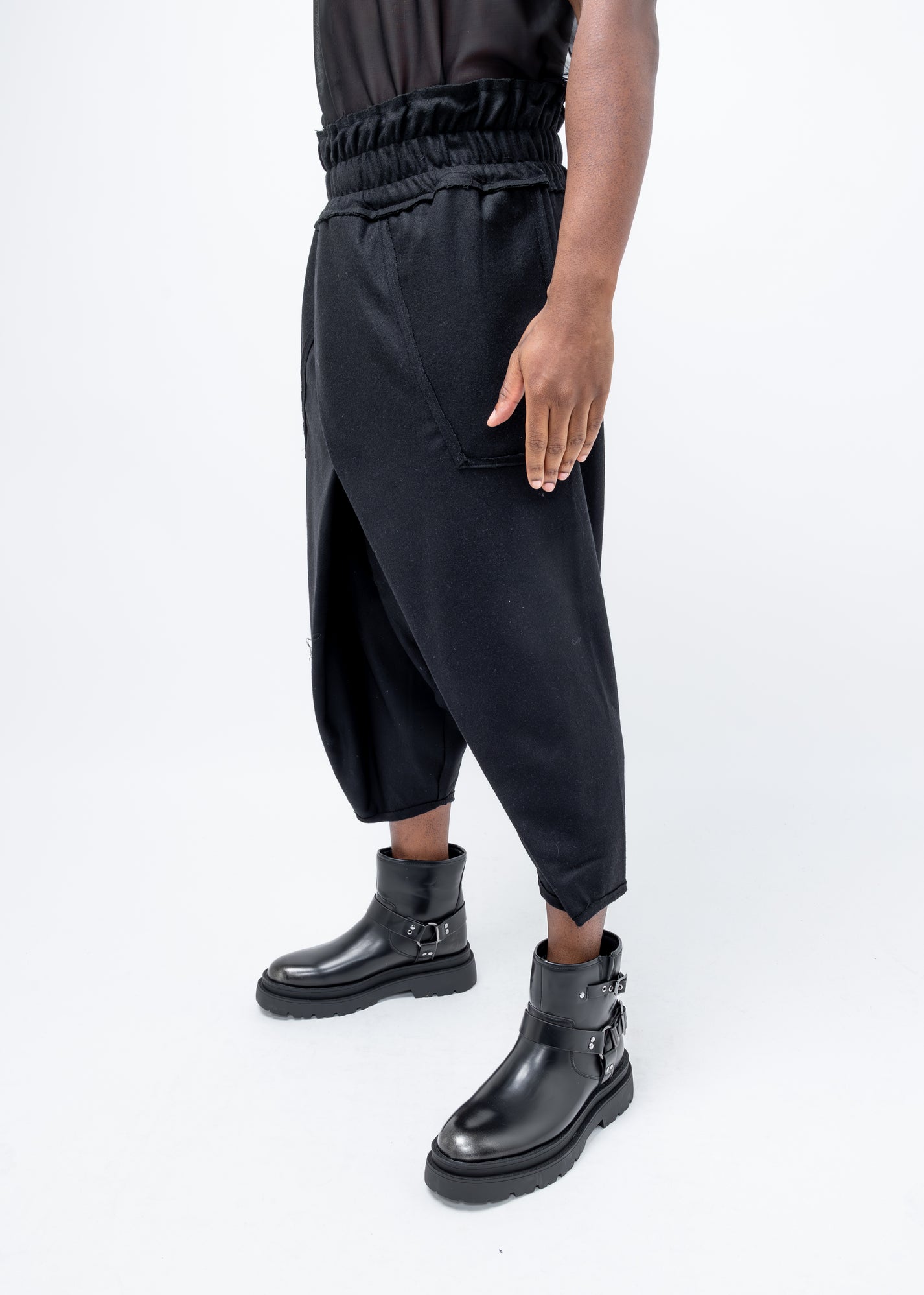 DECONSTRUCTED WRAP TROUSERS