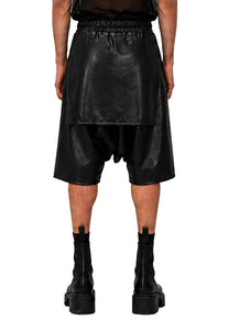 VEGAN LEATHER SAMURAI SHORTS