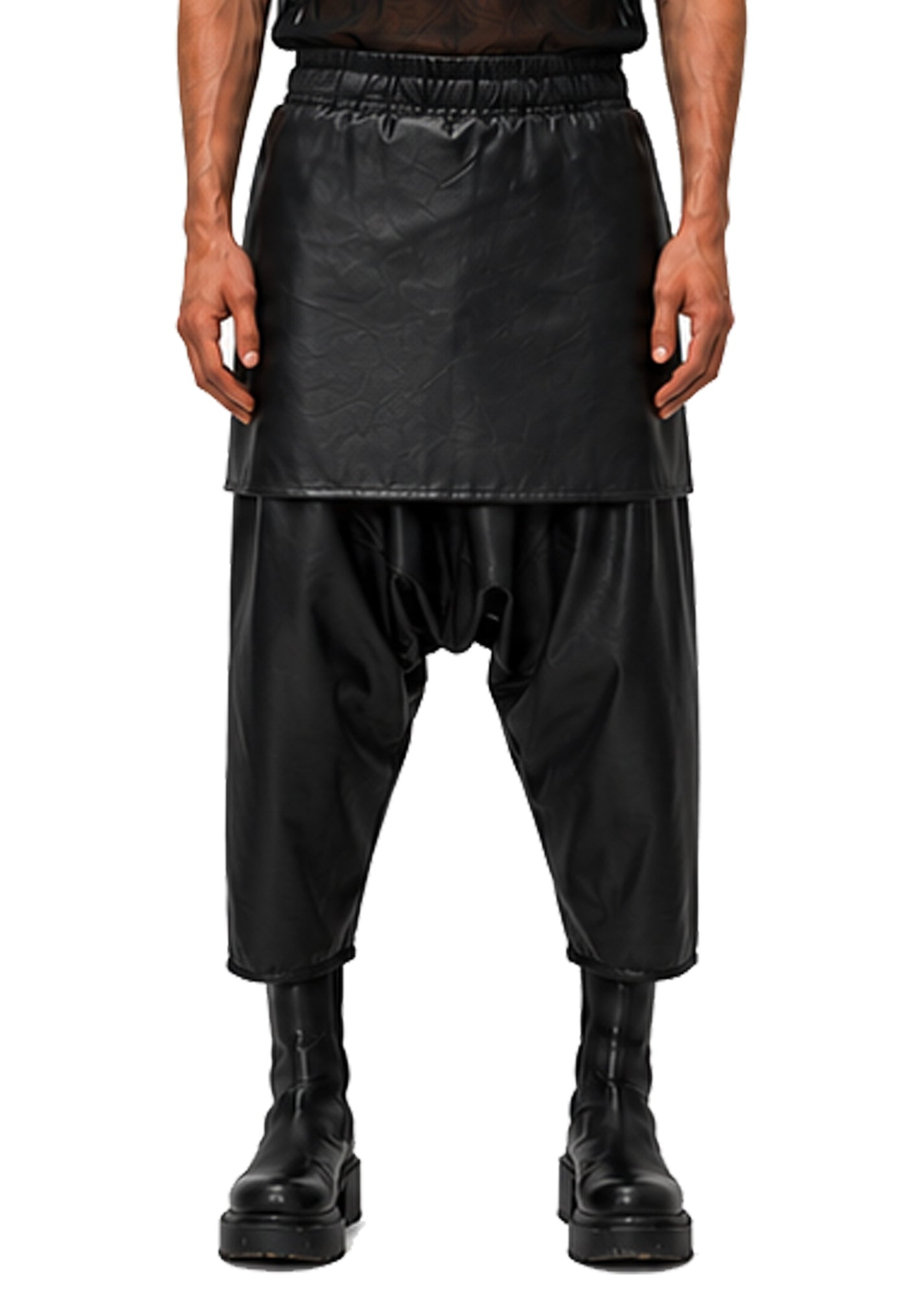 VEGAN LEATHER SAMURAI TROUSERS