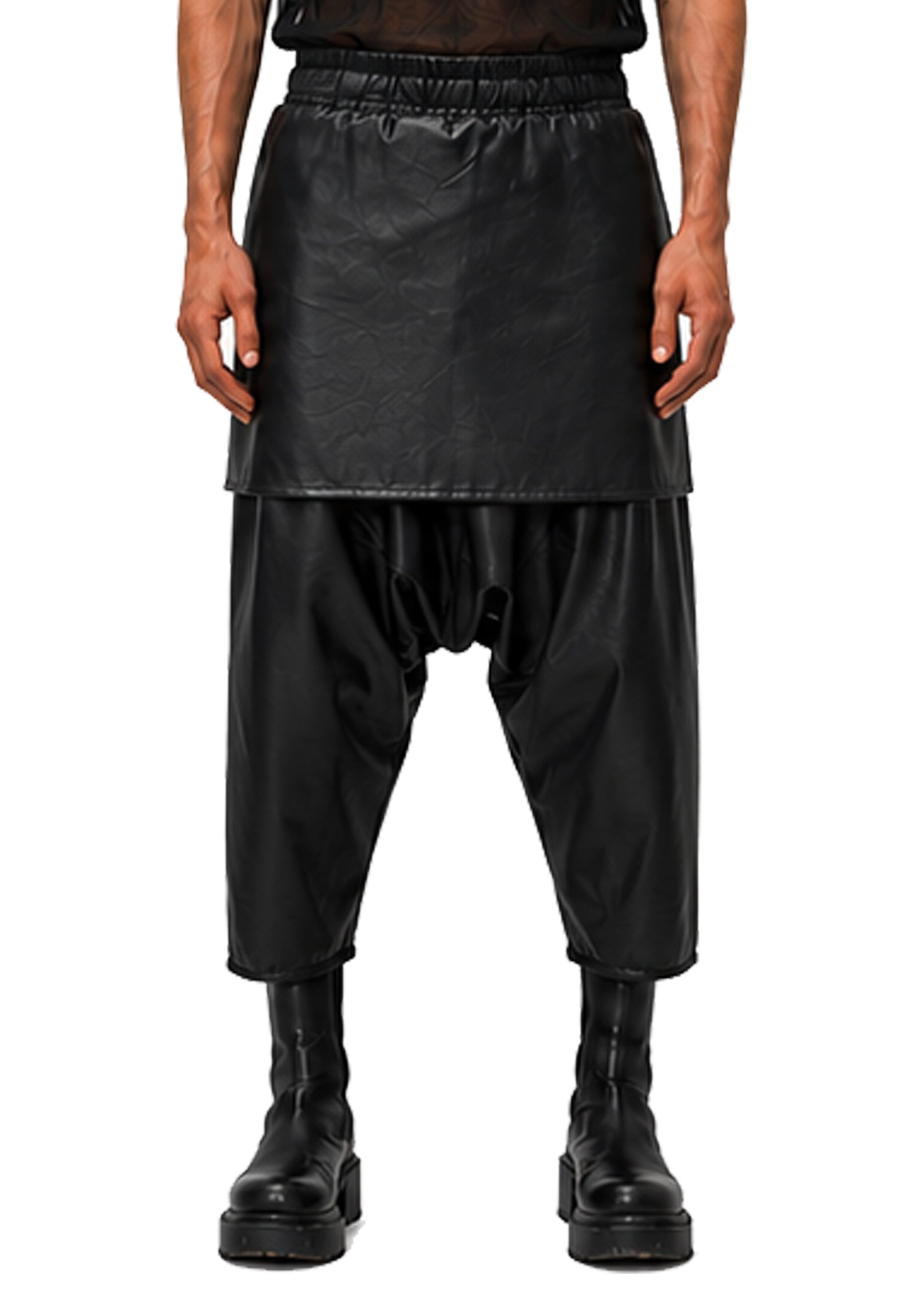 VEGAN LEATHER SAMURAI TROUSERS