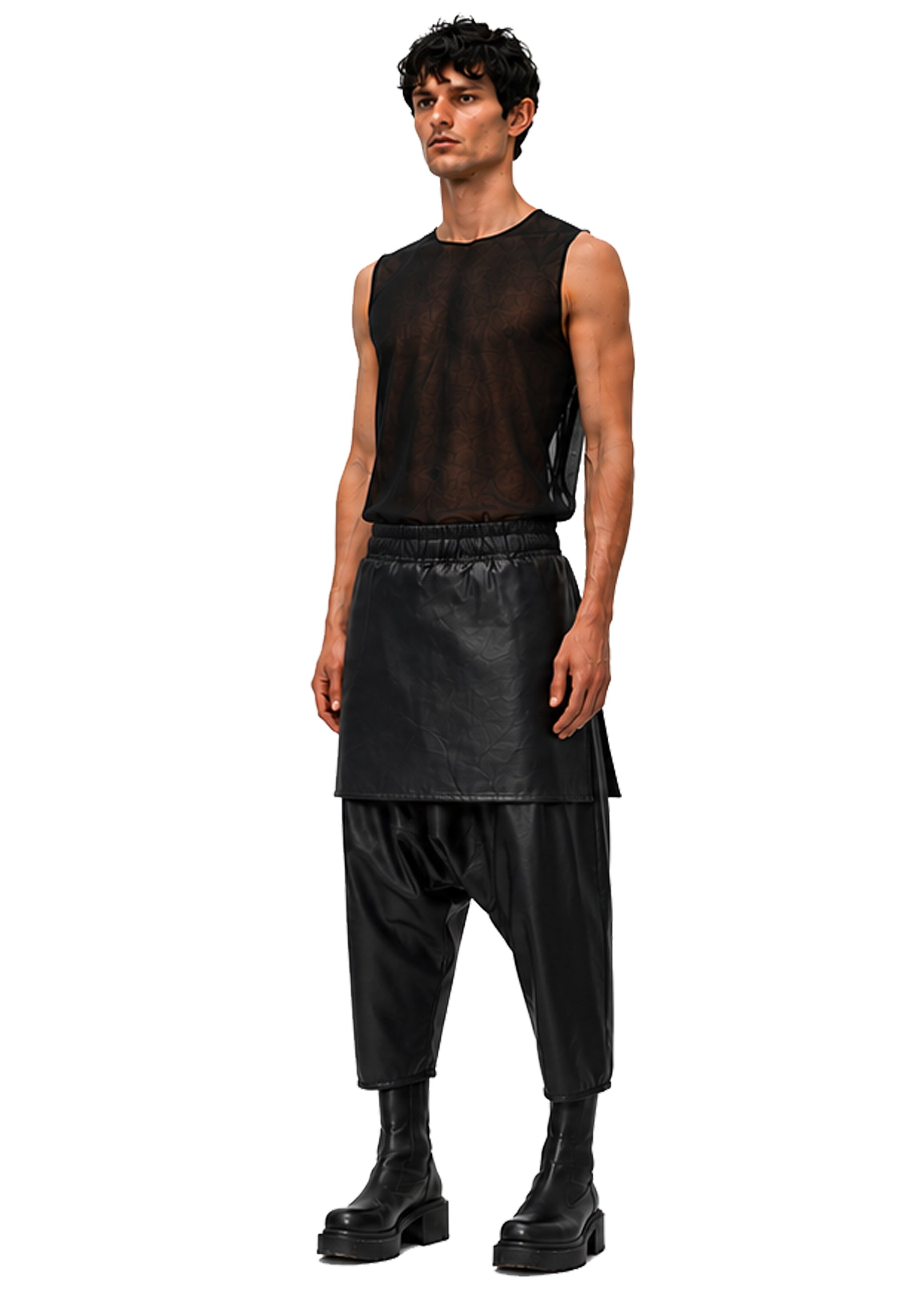 VEGAN LEATHER SAMURAI TROUSERS