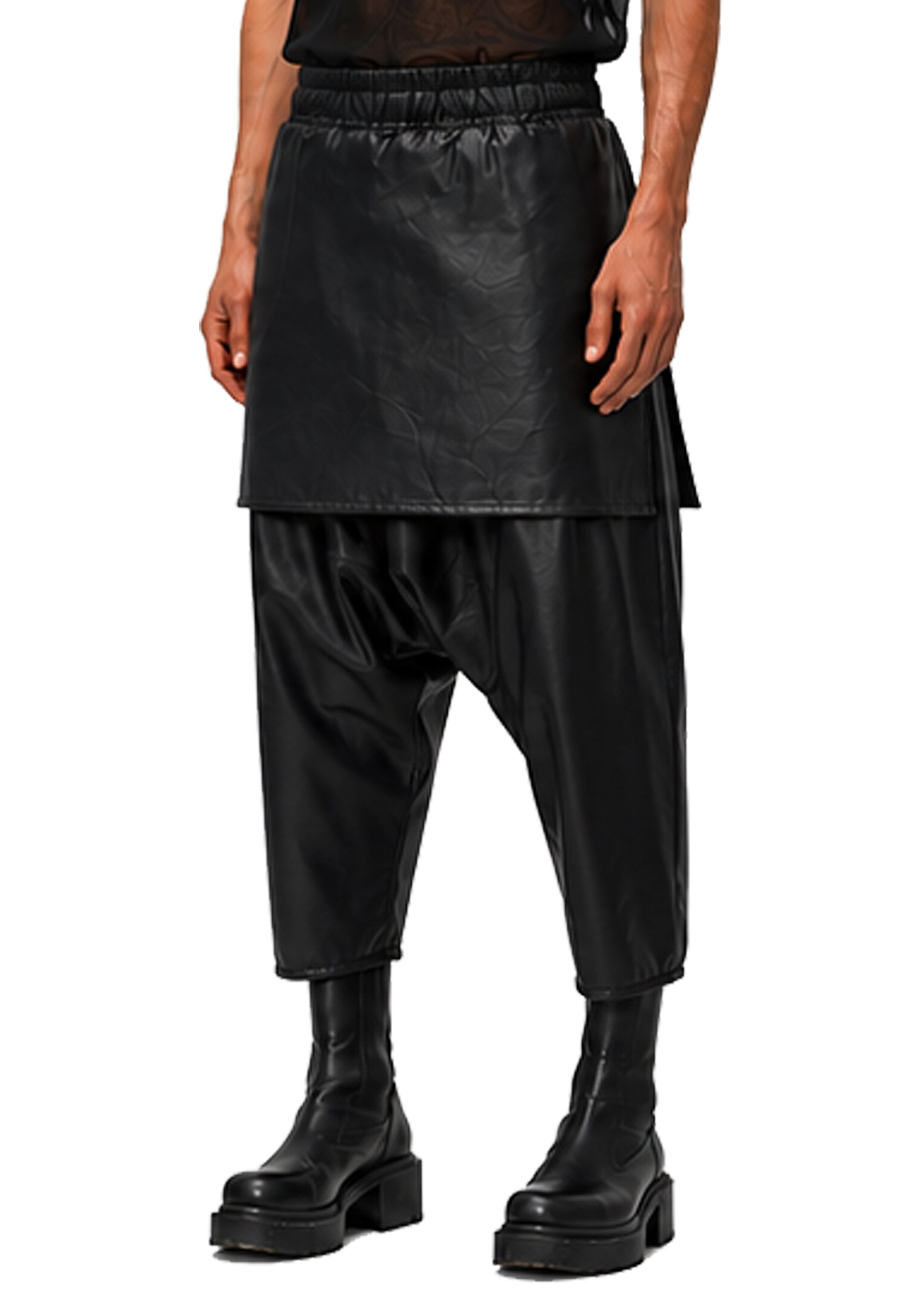VEGAN LEATHER SAMURAI TROUSERS