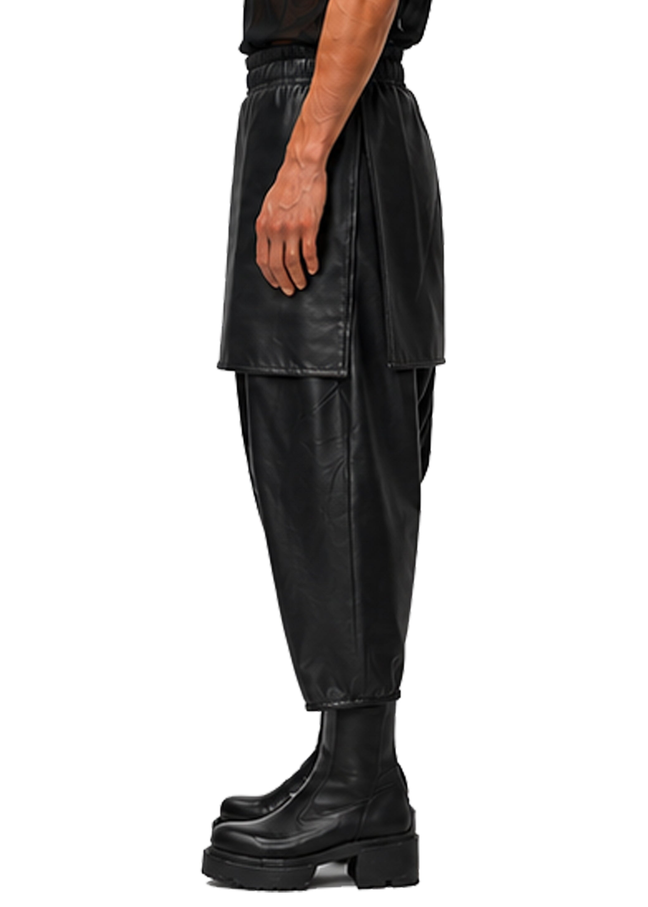 VEGAN LEATHER SAMURAI TROUSERS