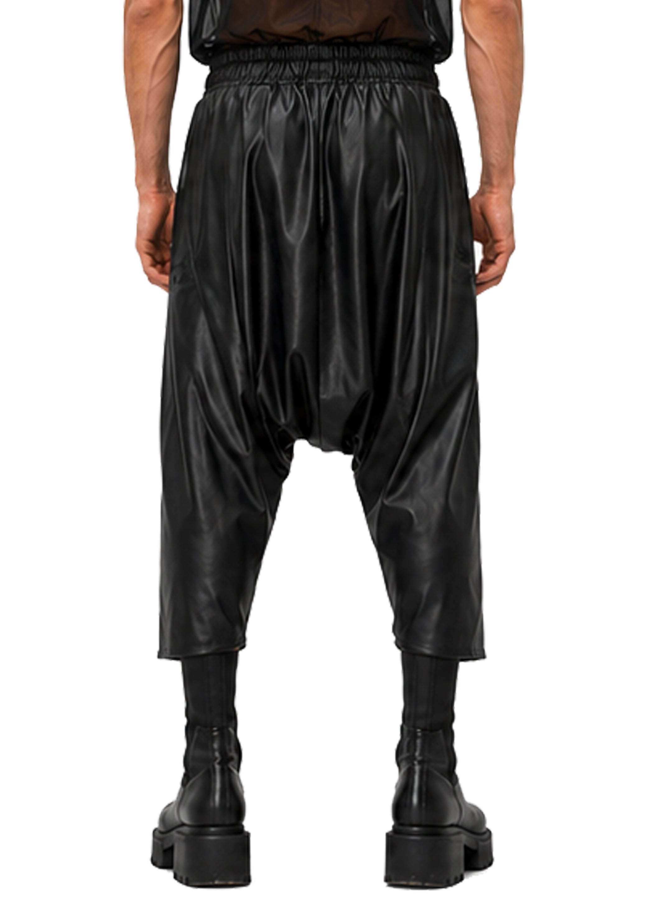 VEGAN LEATHER WRAP TROUSERS