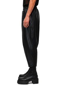 VEGAN LEATHER WRAP TROUSERS
