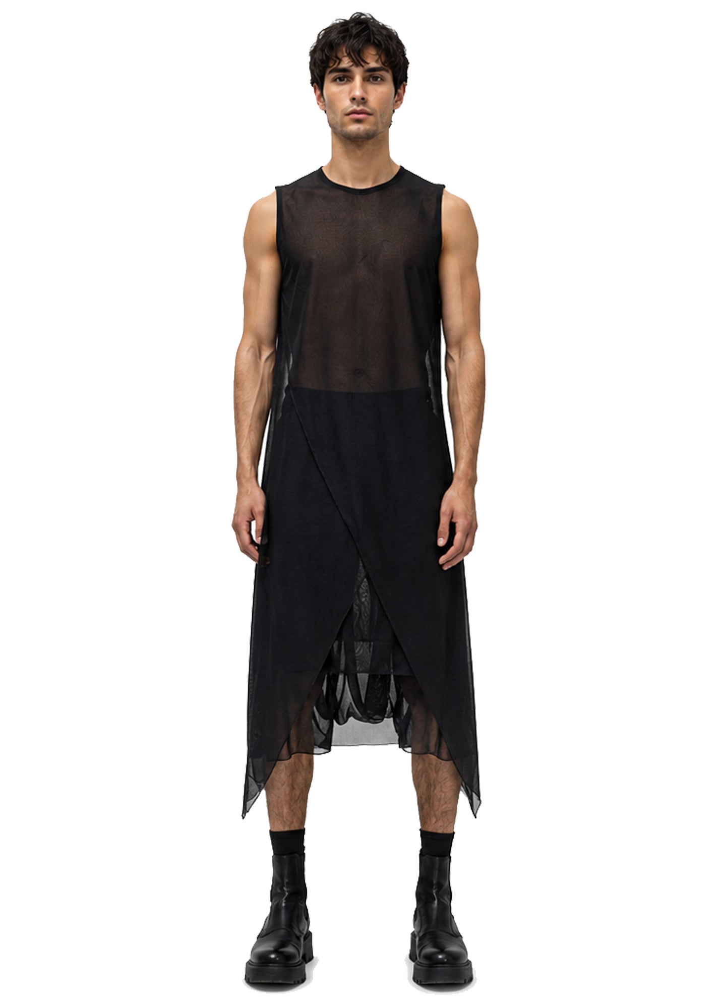 MESH SIDE PEAK VEST