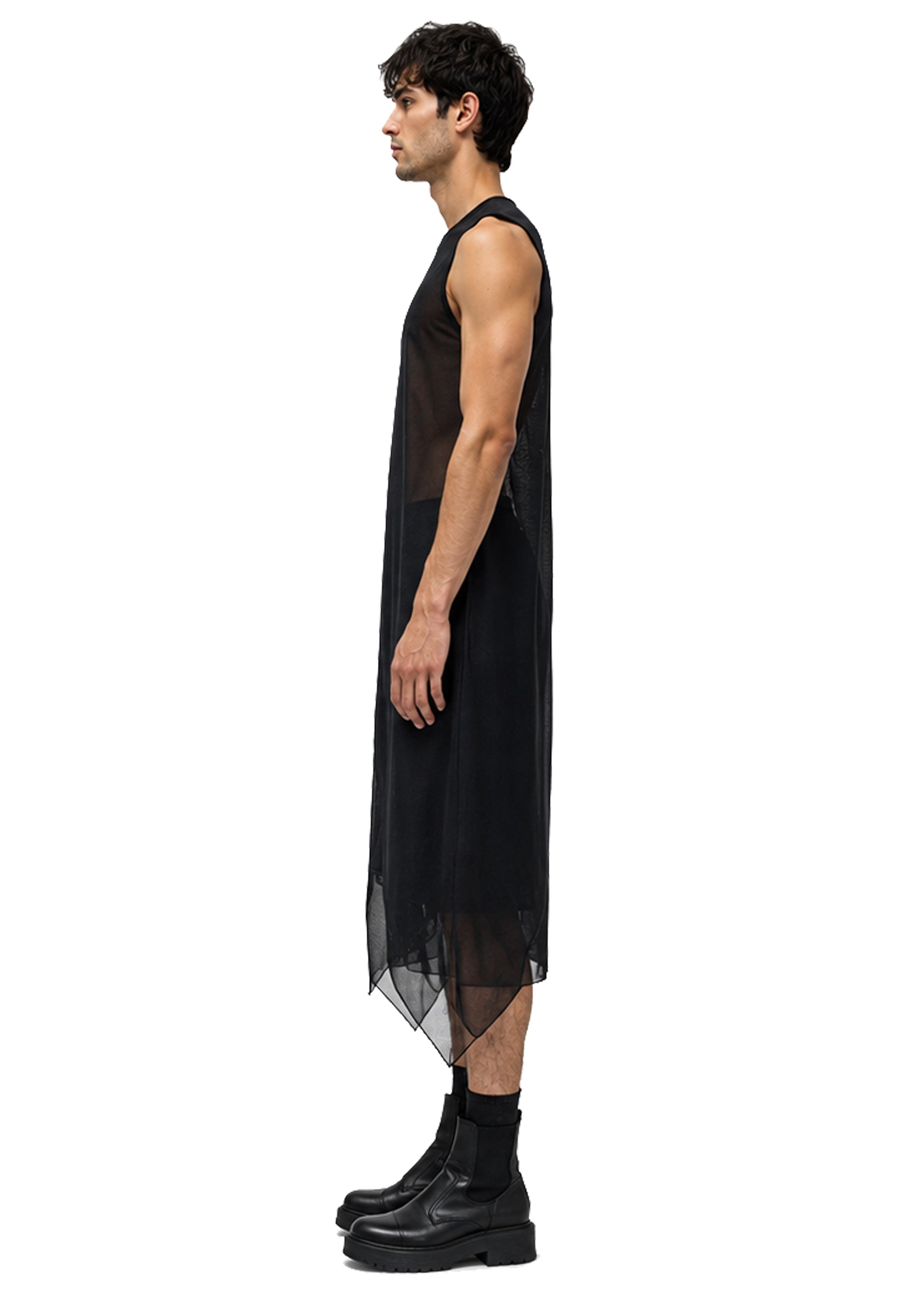MESH SIDE PEAK VEST