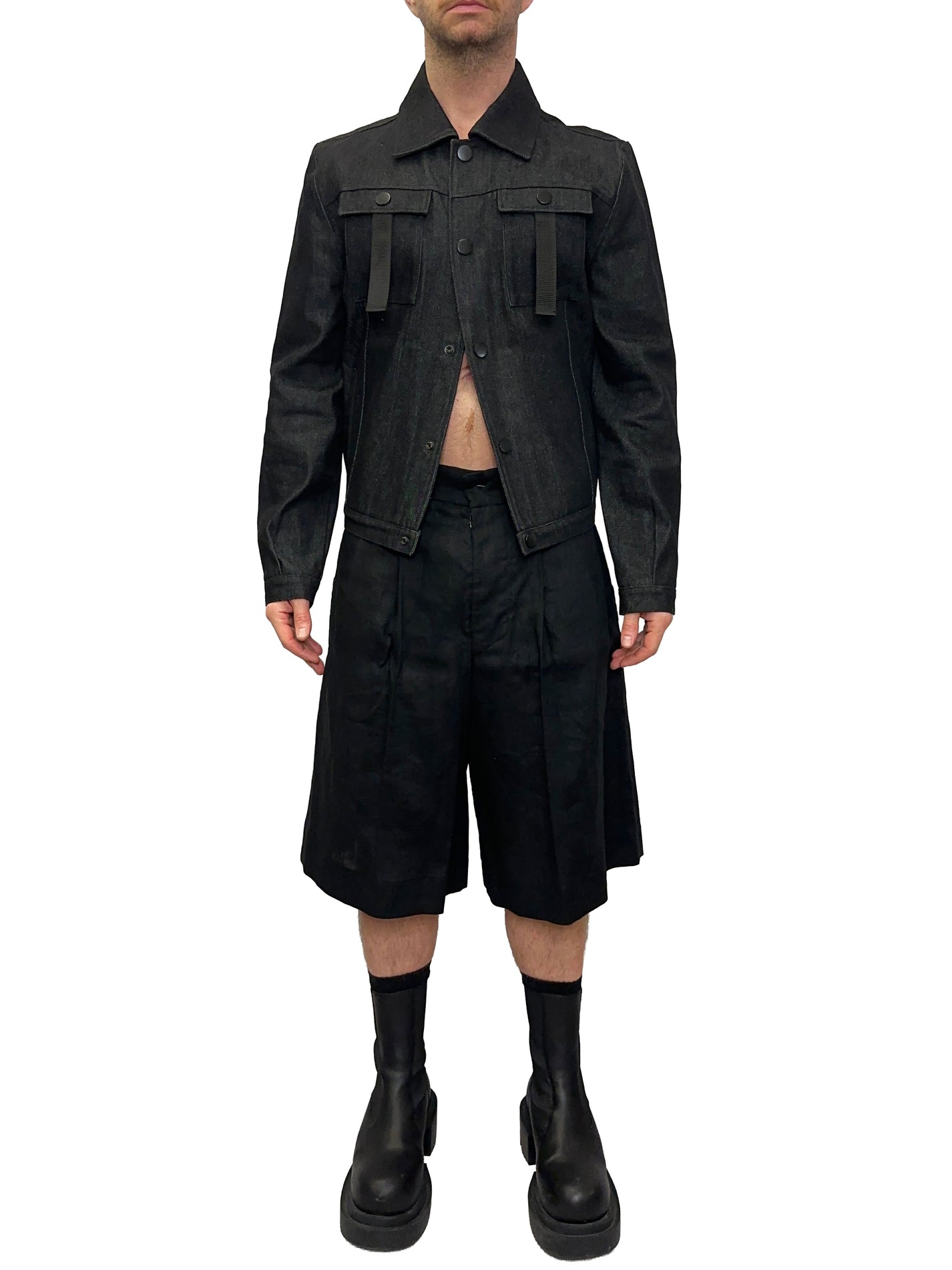 RAW DENIM COAT BOMBER