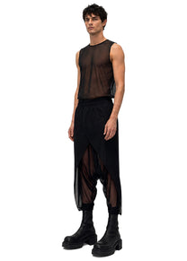 MESH WRAP TROUSERS