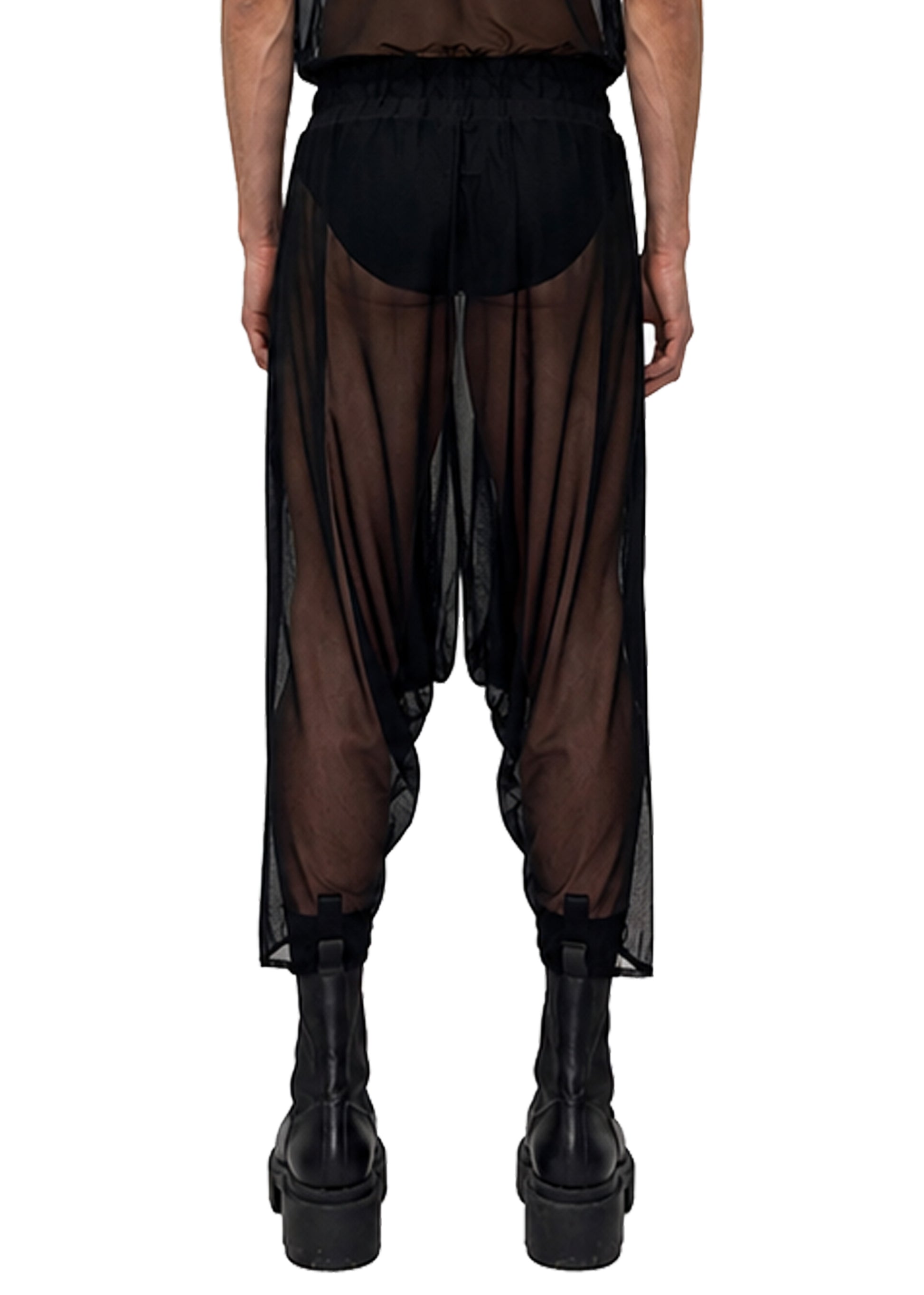 MESH WRAP TROUSERS