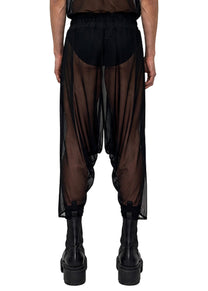 MESH WRAP TROUSERS