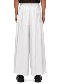 LINEN BOX PLEAT TROUSERS