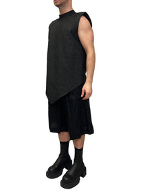 RAW DENIM SINGLE PEAK VEST