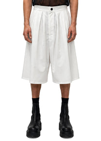 LINEN BOX PLEAT SHORTS