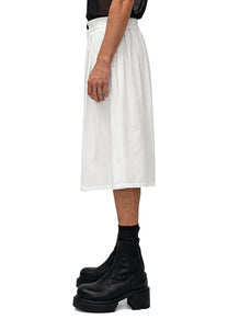 LINEN BOX PLEAT SHORTS