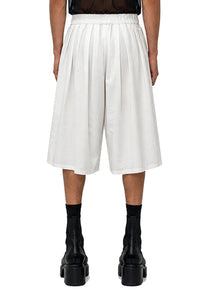 LINEN BOX PLEAT SHORTS