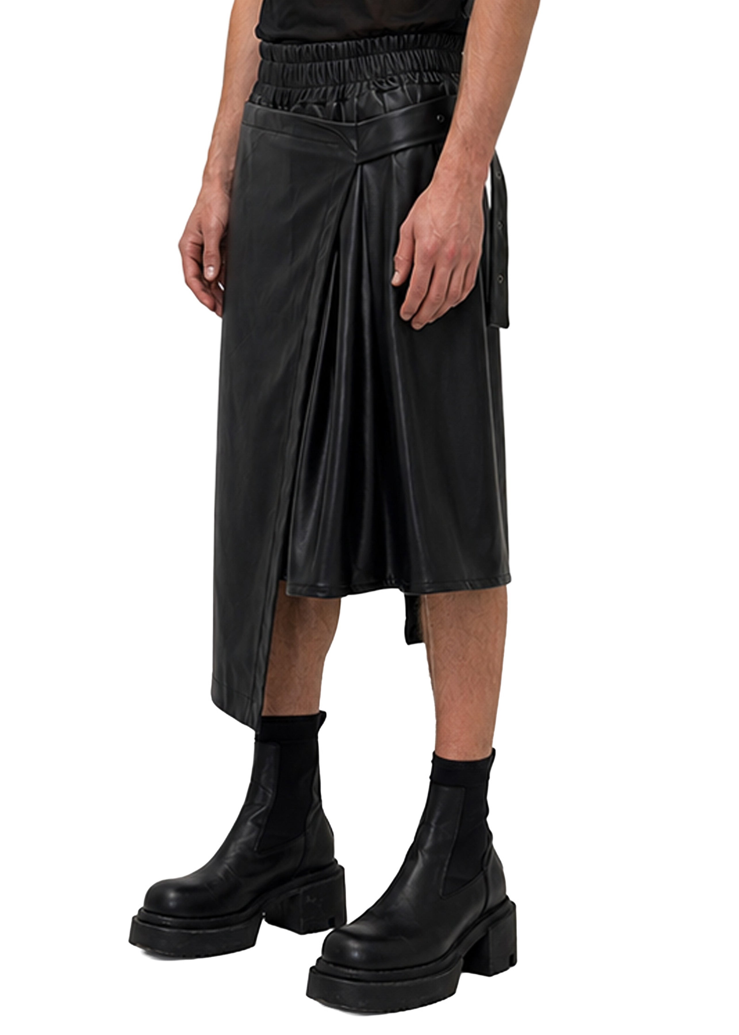 VEGAN LEATHER PANEL SHORTS – This Is Fred