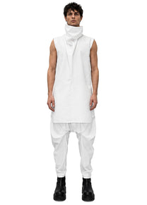 LINEN FUNNEL VEST