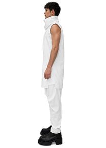 LINEN FUNNEL VEST