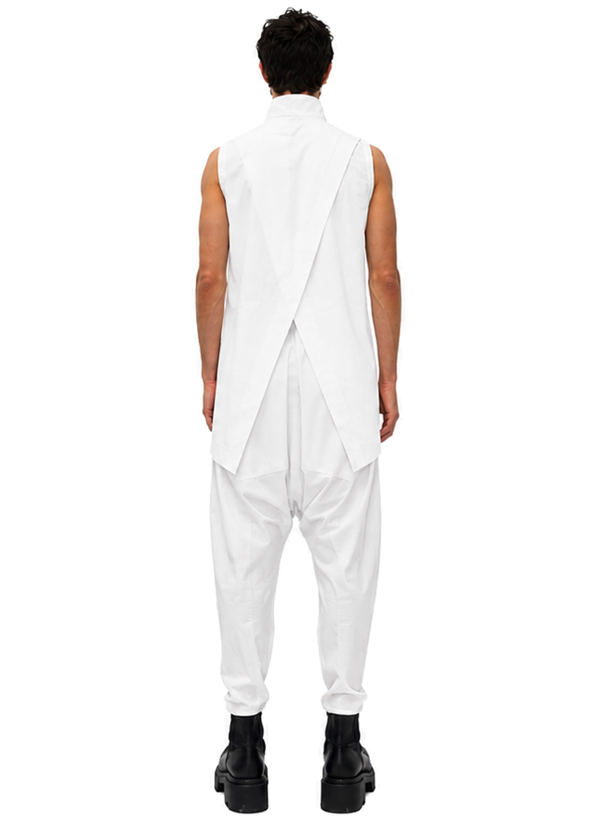 LINEN OVERLAPPING VEST