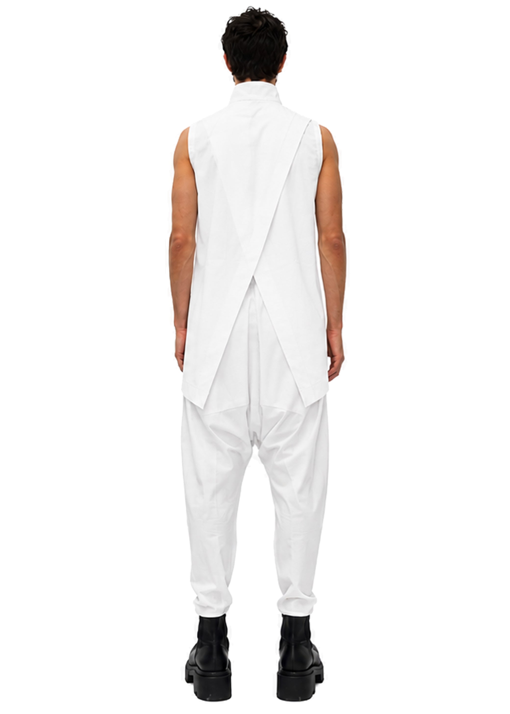 LINEN OVERLAPPING VEST