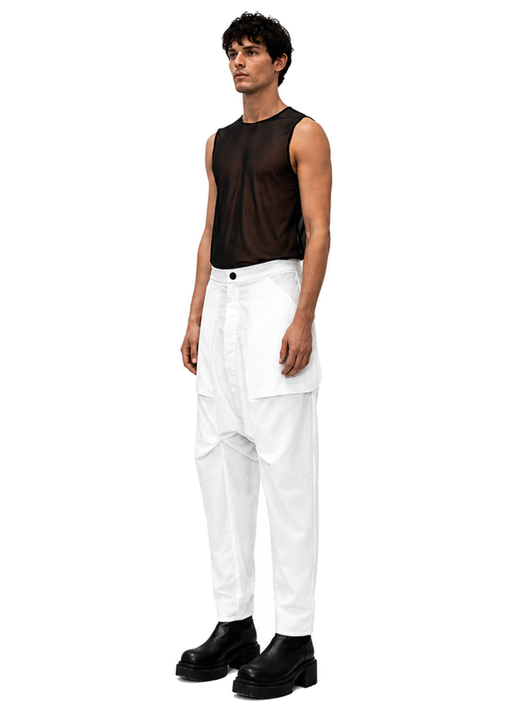 LINEN POCKET TROUSERS