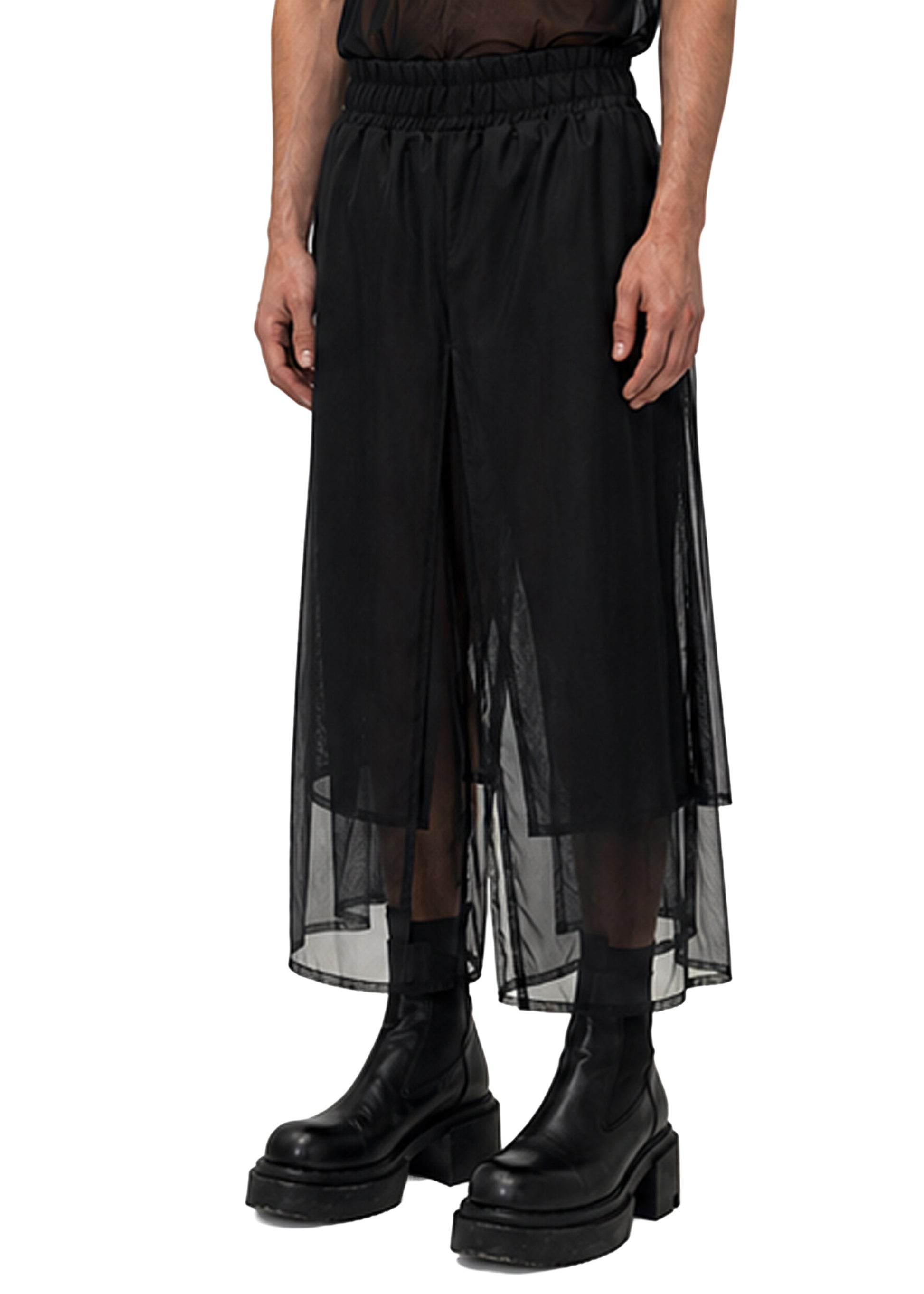 MESH PANEL TROUSERS