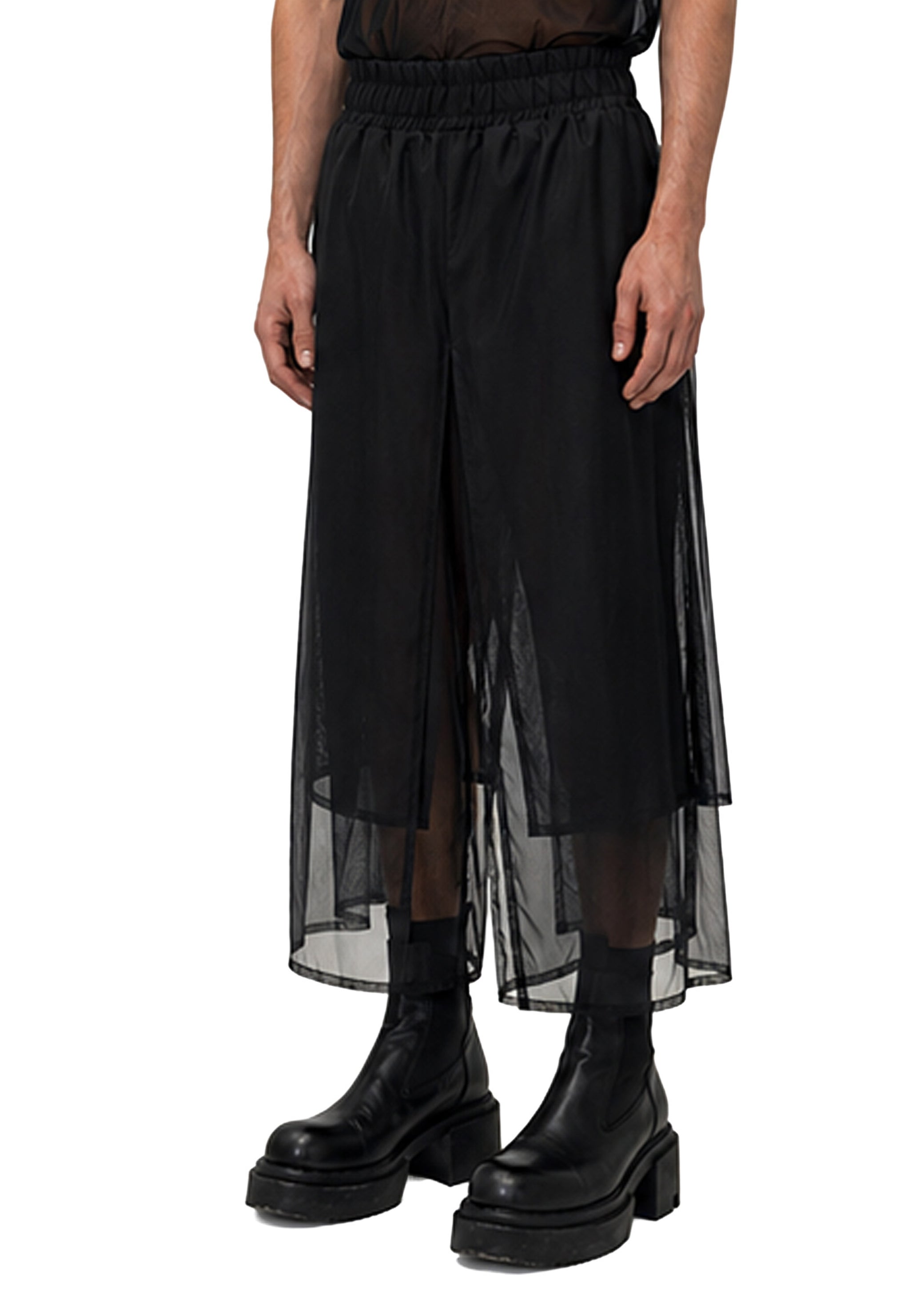 MESH PANEL TROUSERS