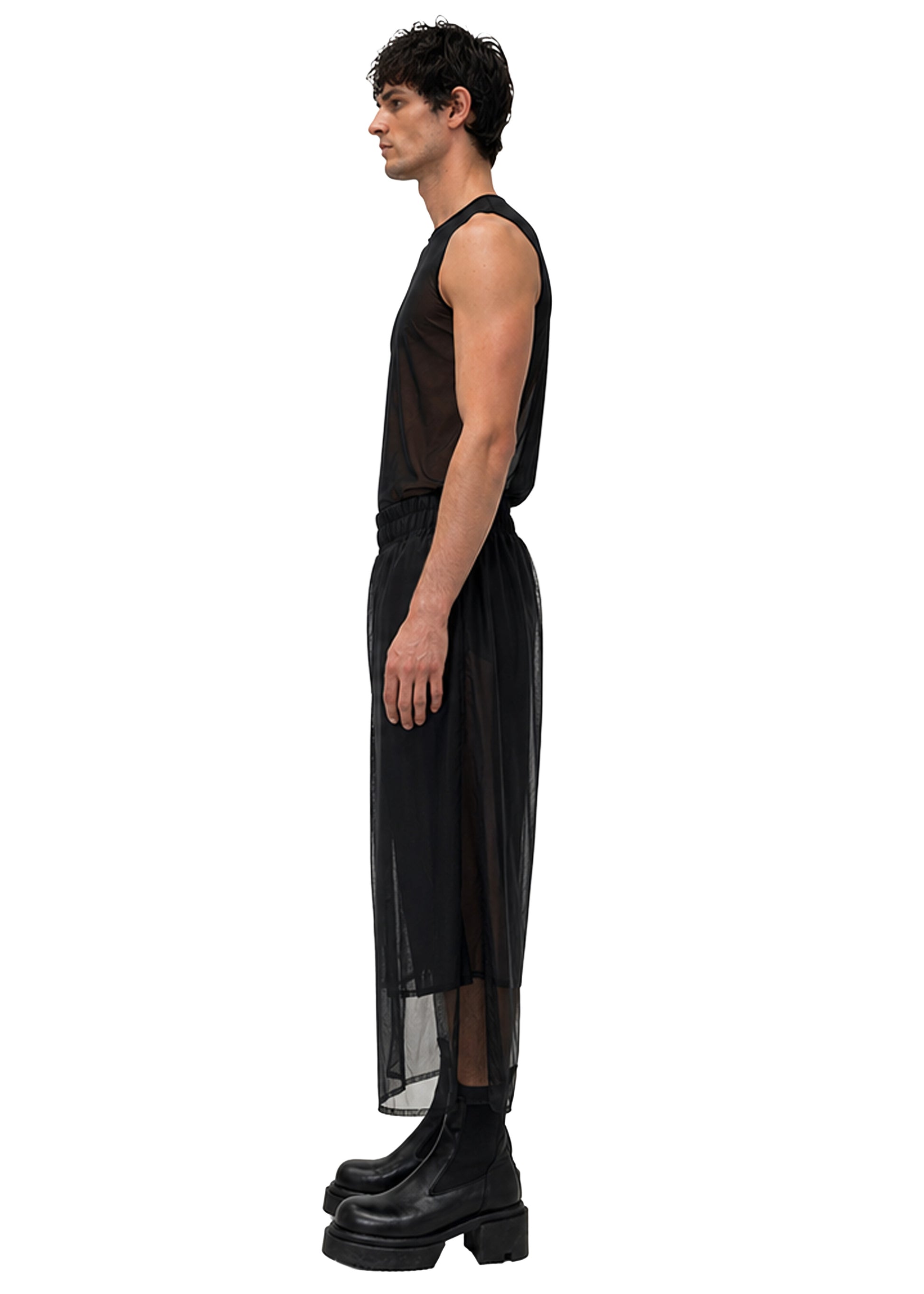 MESH PANEL TROUSERS