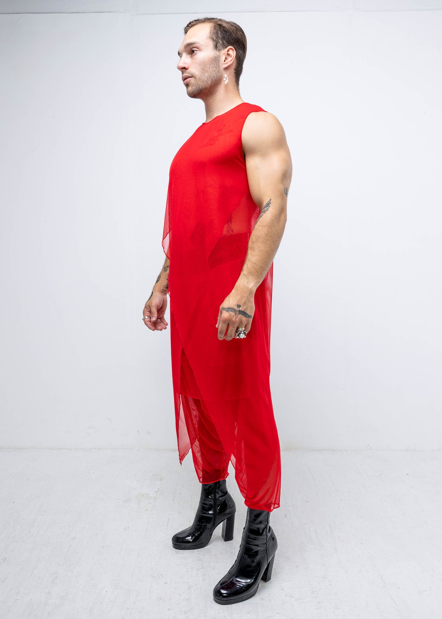 MESH SIDE PEAK VEST