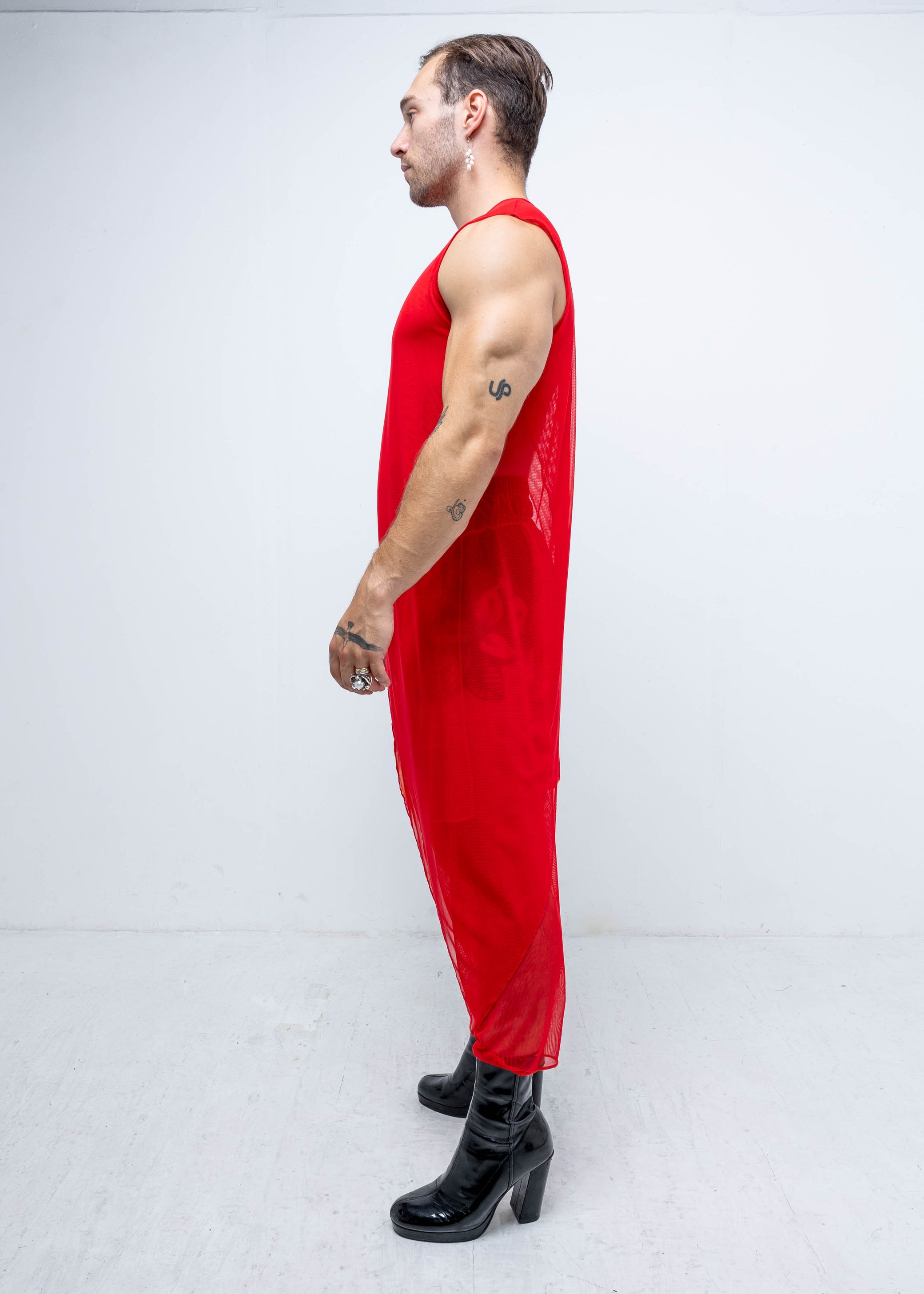 MESH SIDE PEAK VEST
