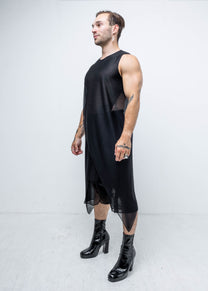 MESH SIDE PEAK VEST