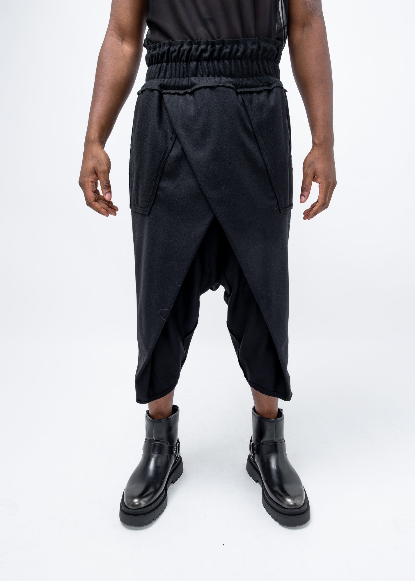 DECONSTRUCTED WRAP TROUSERS