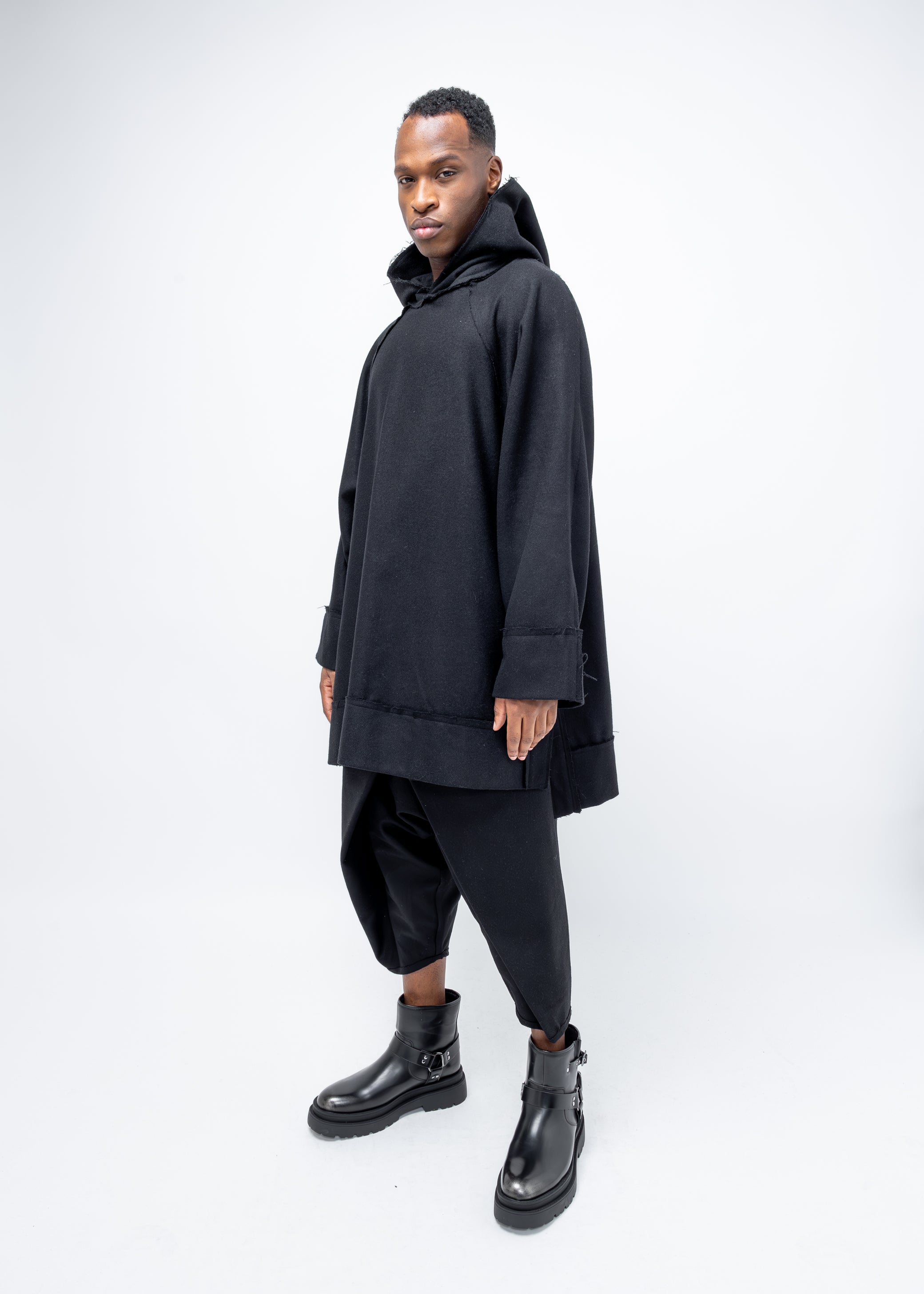 DECONSTRUCTED SIDE SPLIT HOODIE