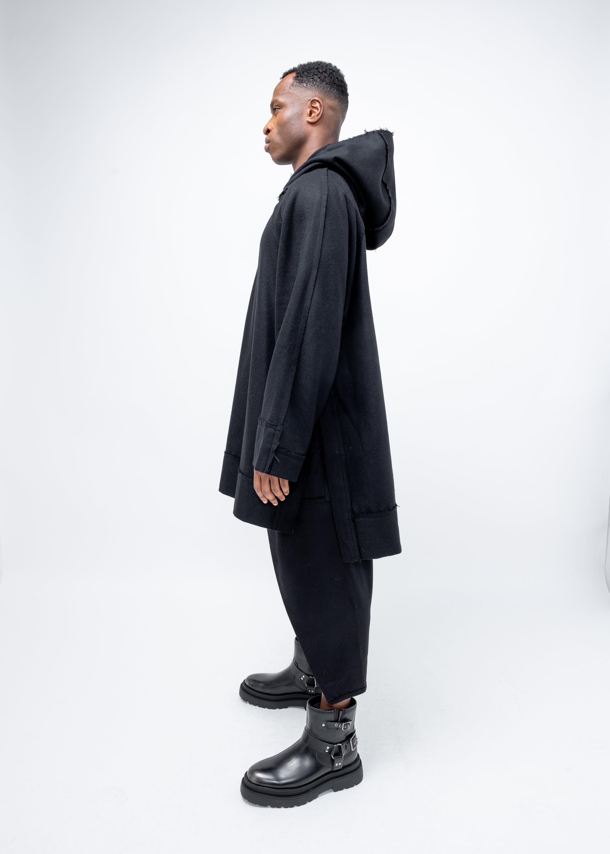 DECONSTRUCTED SIDE SPLIT HOODIE