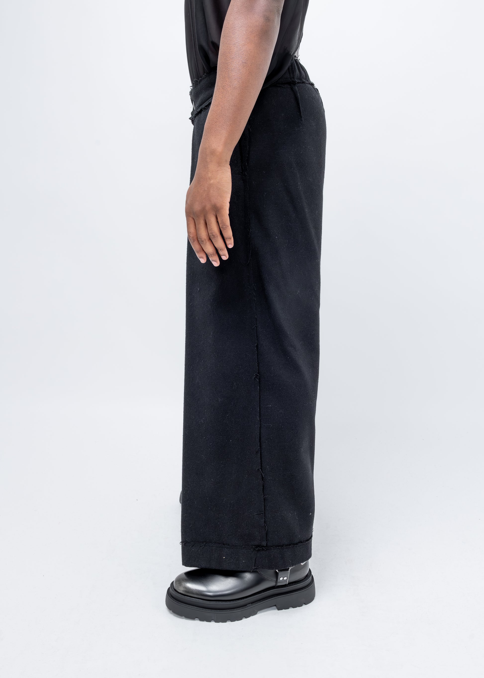 DECONSTRUCTED CLOSED WRAP TROUSERS