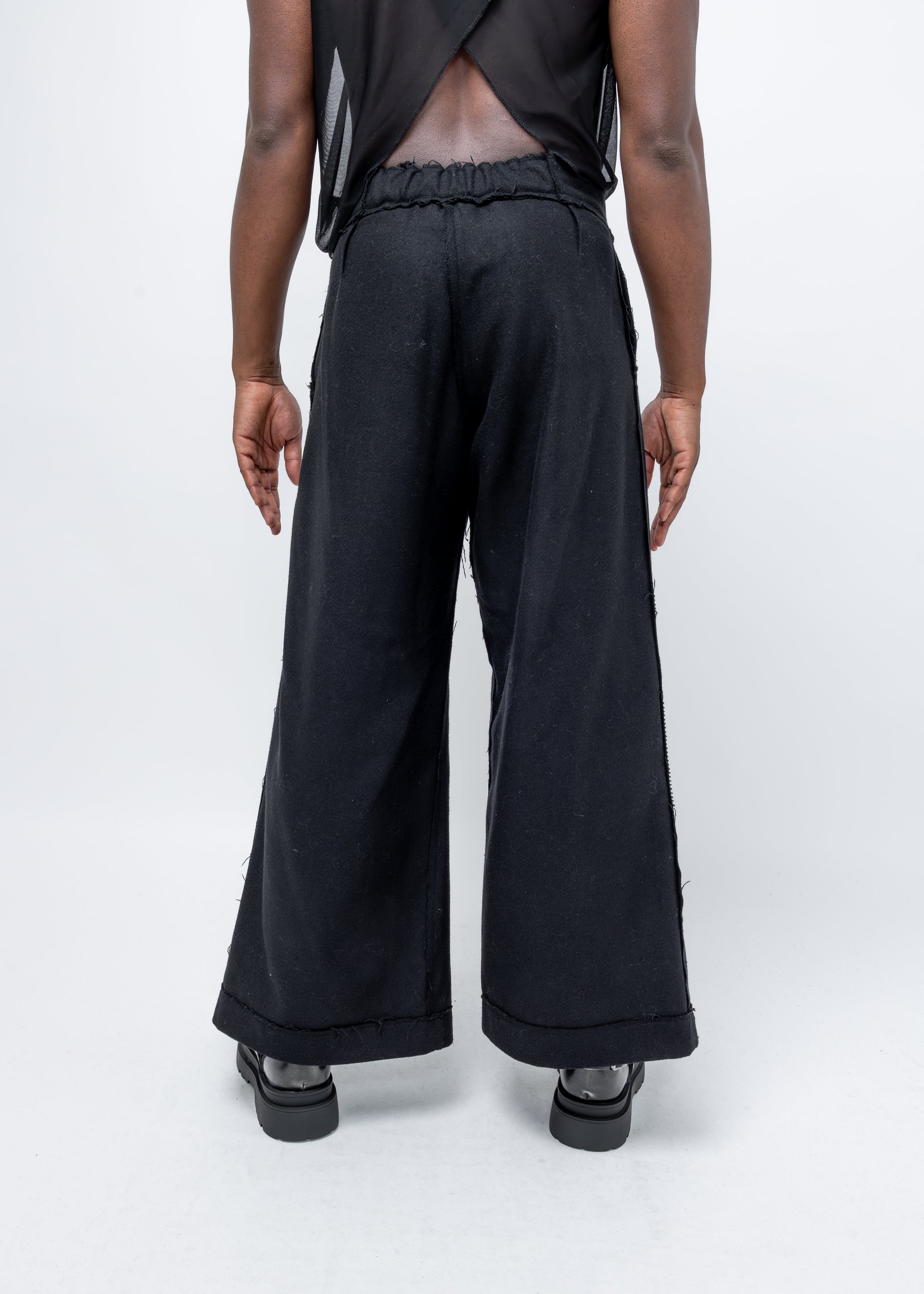 DECONSTRUCTED CLOSED WRAP TROUSERS
