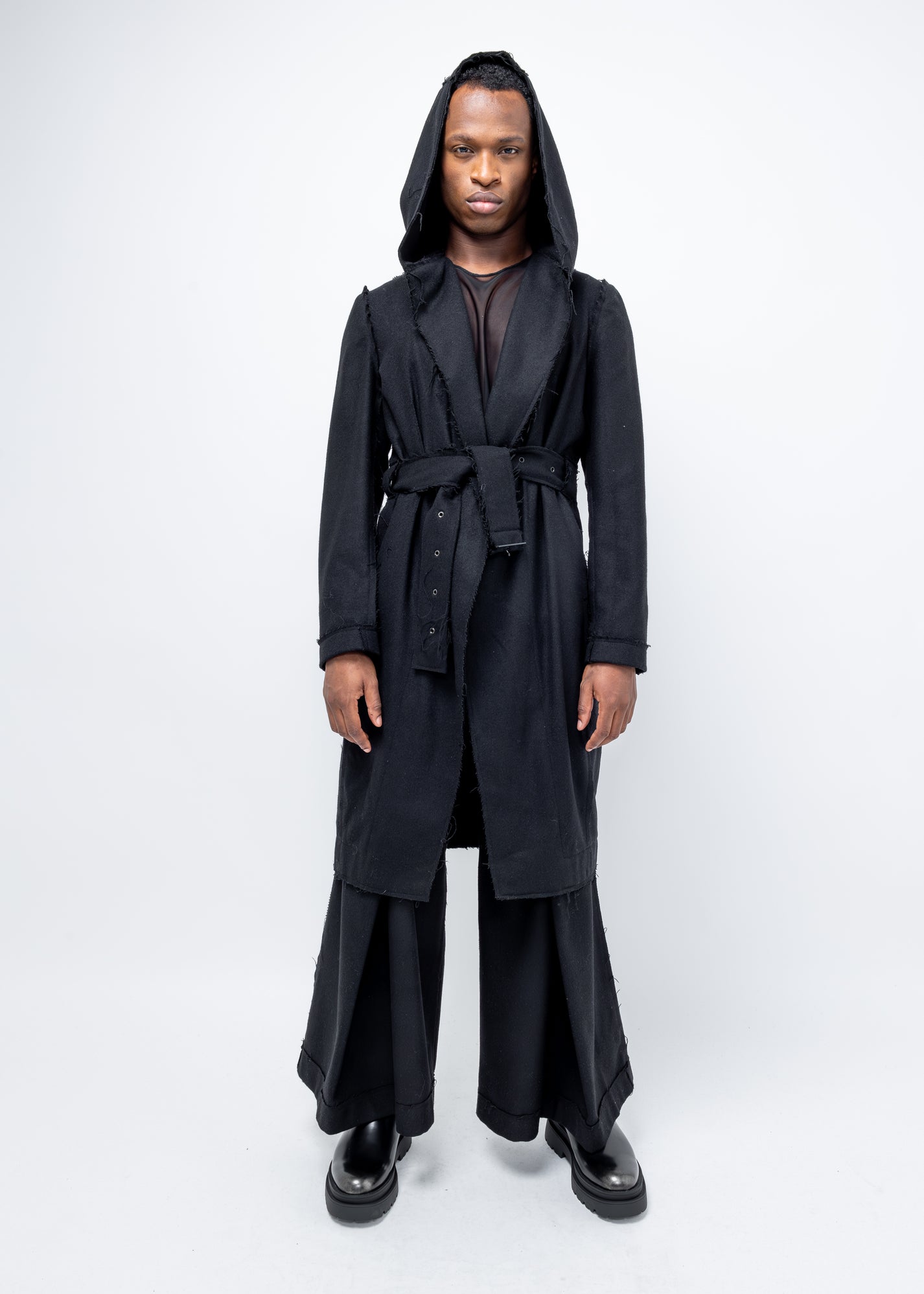 DECONSTRUCTED HOODED COAT