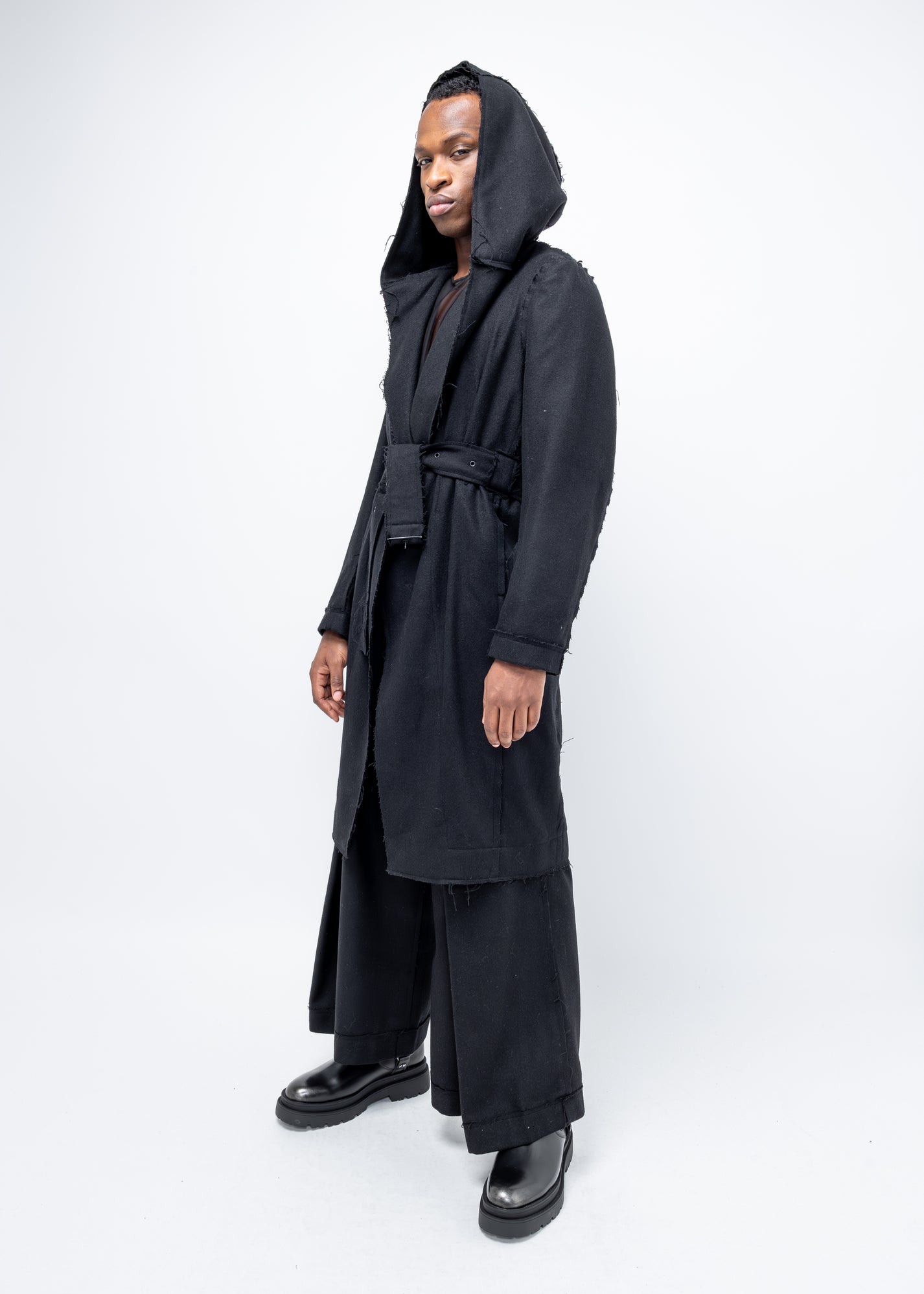 DECONSTRUCTED HOODED COAT