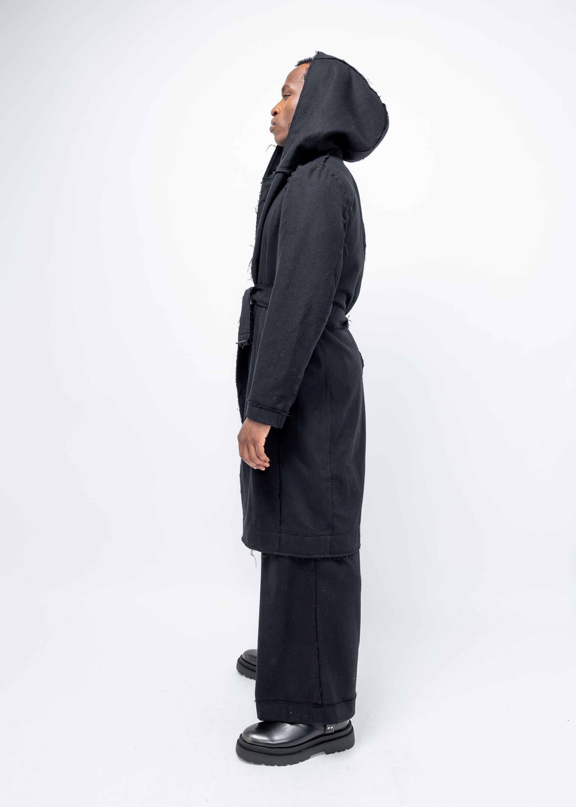 DECONSTRUCTED HOODED COAT