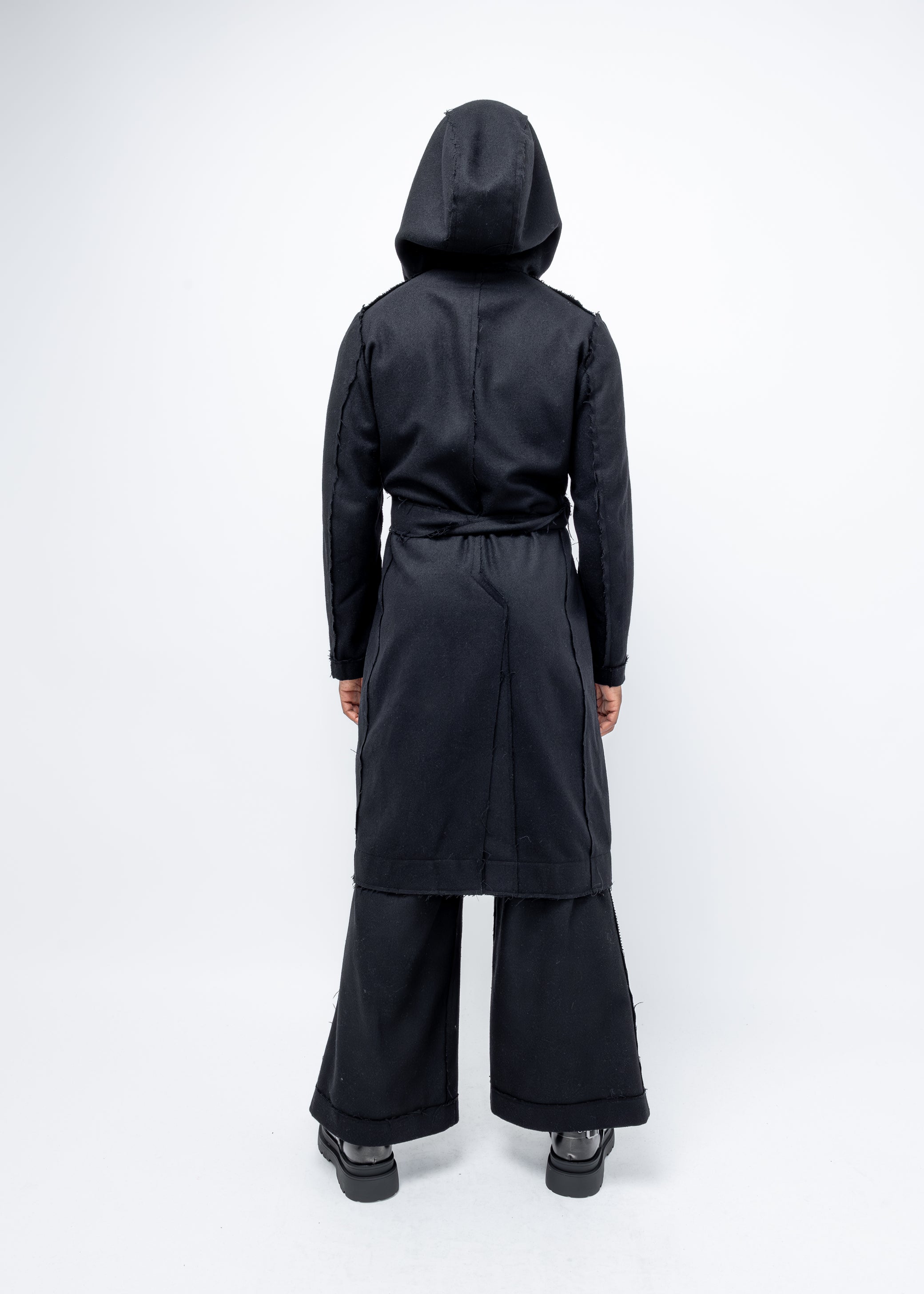 DECONSTRUCTED HOODED COAT