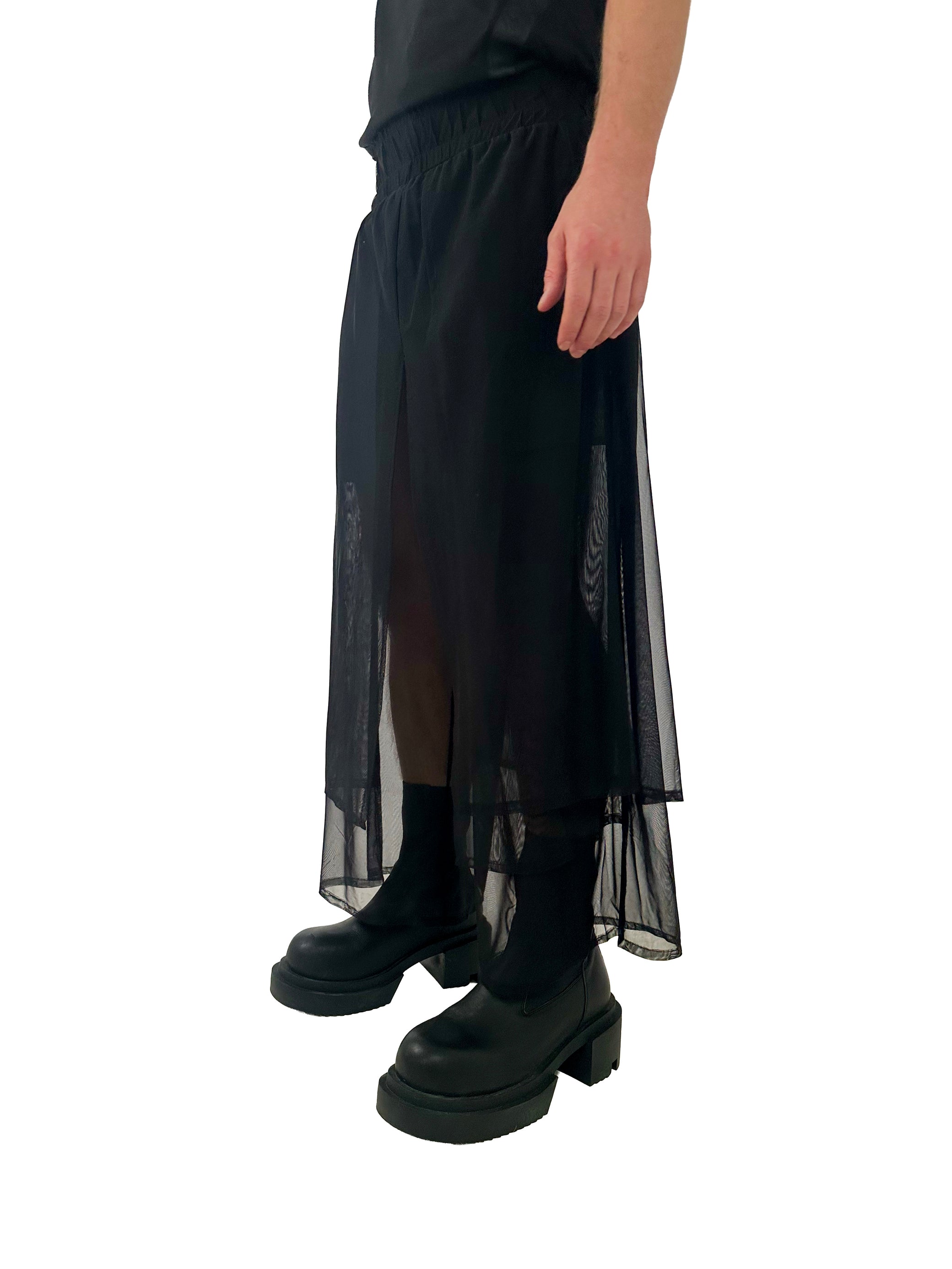 MESH PANEL TROUSERS
