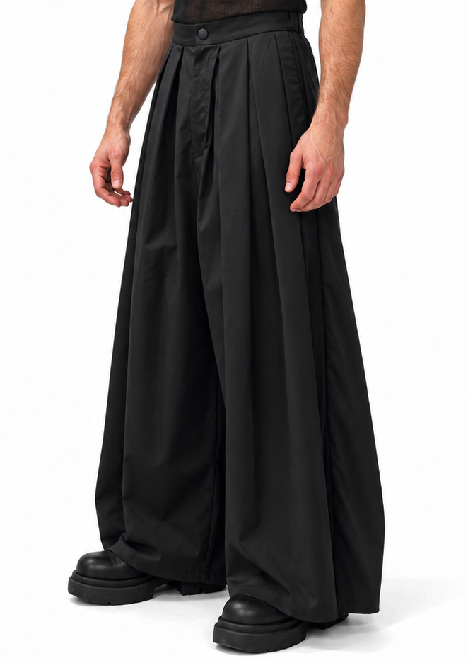 BOX PLEAT TROUSERS